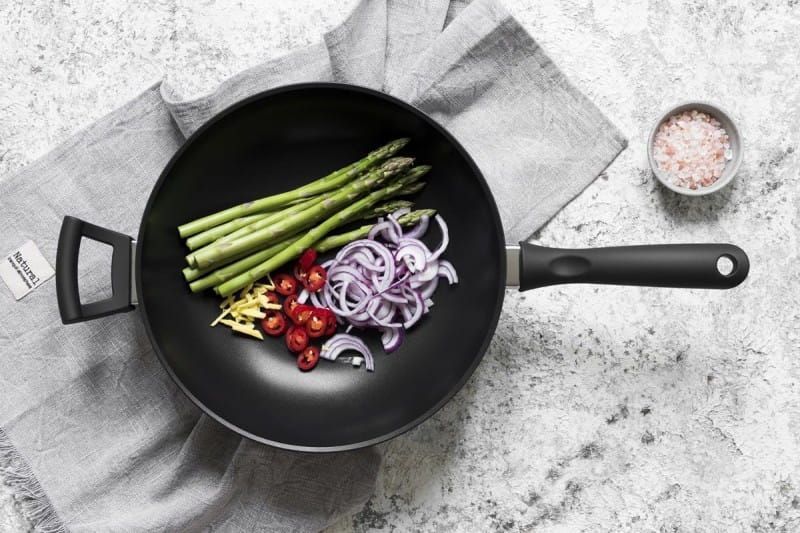 Сковорідка Wok з антипригарним покриттям, 28 см, 3,5 л, NOIS Salto, зі скляною кришкою 830249 фото