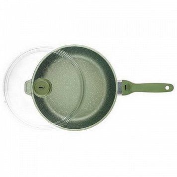 Сотейник з кришкою з антипригарним покриттям, 28 см, RISOLI Dr. Green Induction, з литого алюмінію 00105DRIN/28 фото