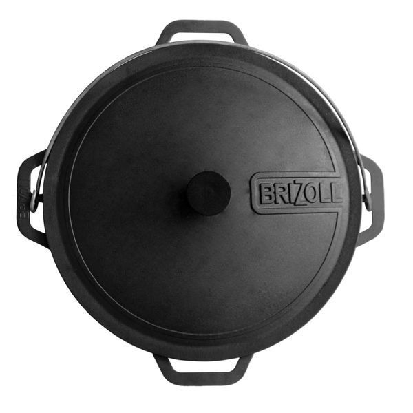 Казан азіатський чавунний Brizoll 6 л, з кришкою та чохлом KA06-1CH фото