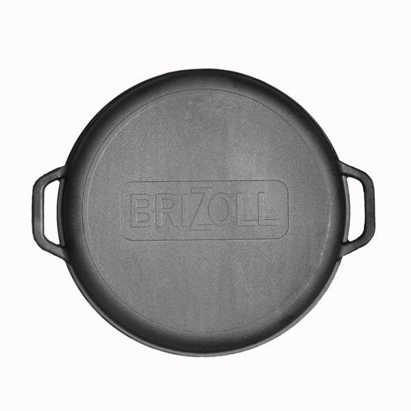 Казан азіатський чавунний Brizoll 8 л, з кришкою-сковородою гриль KA08-3 фото