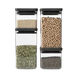 Набір ємностей для зберігання Brabantia Square Canister Set Tasty+ 4 шт 122422 фото 1